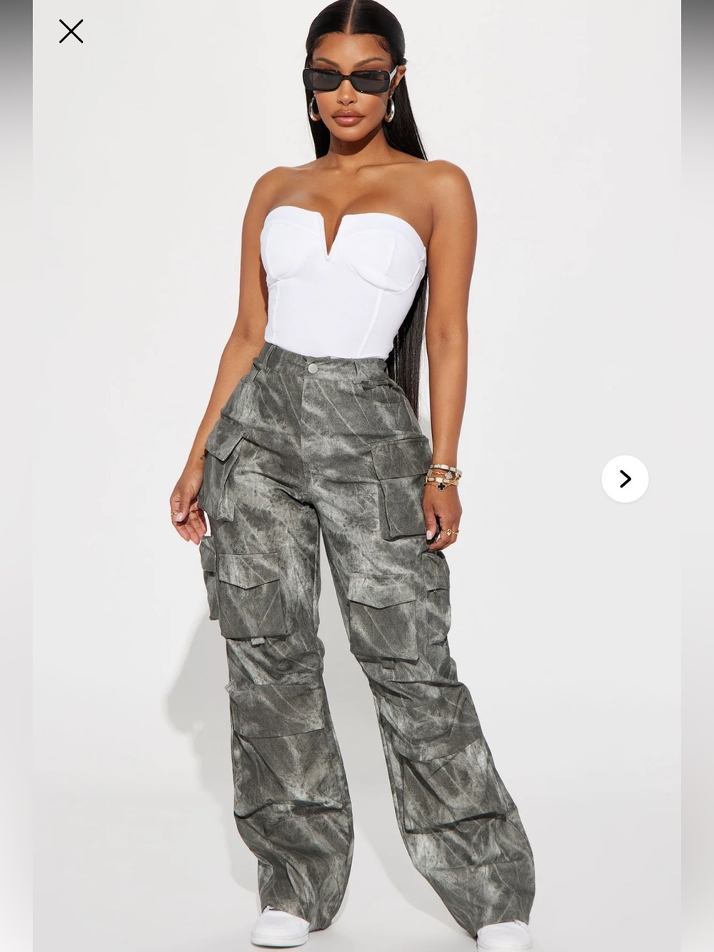 Cargo leather pants